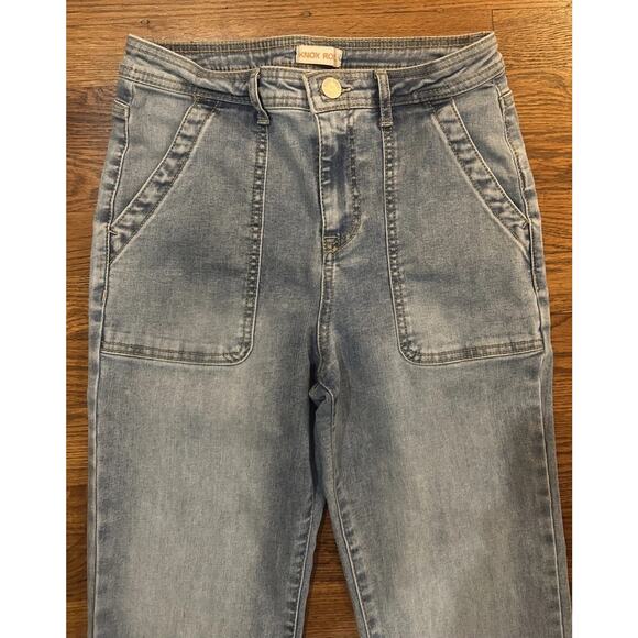 Knox Rose Jeans Blue Utility Patch Pocket Size 6 Flared - Picture 4 of 16